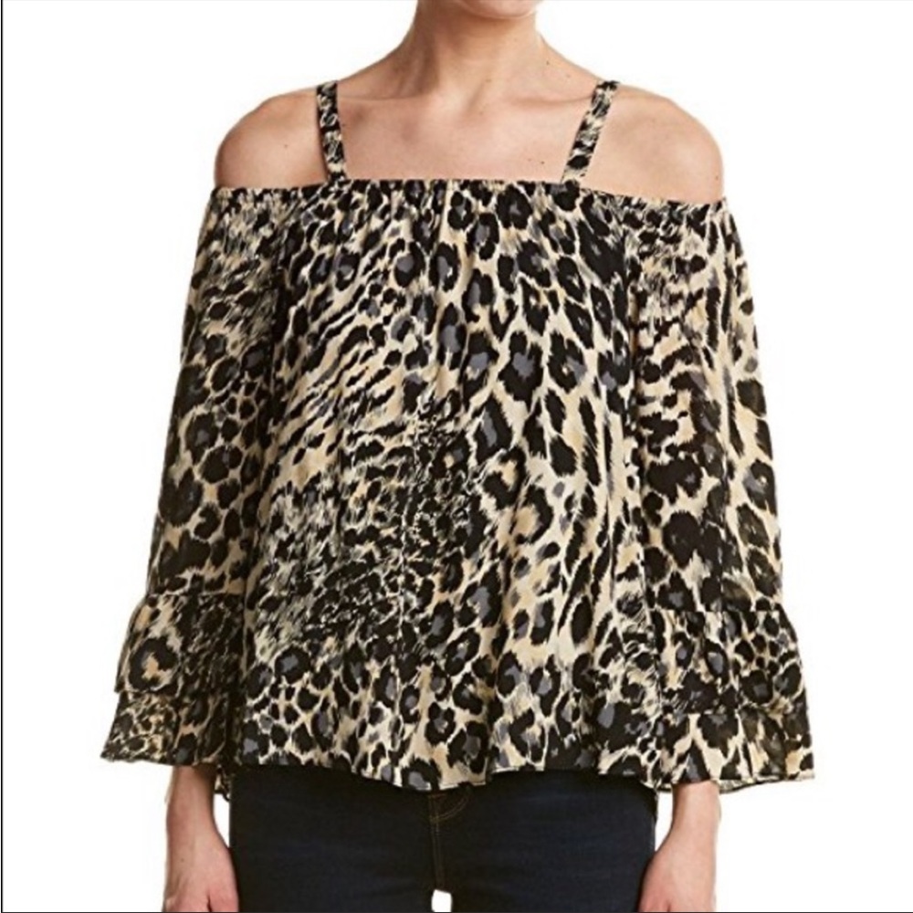 Parker leopard blouse sz M